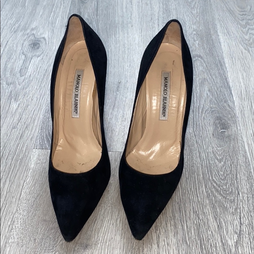 Manolo Blahnik BB 105mm suede pumps - Picture 1 of 6